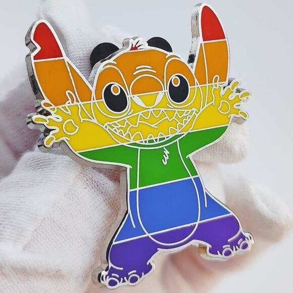 Disney Lilo and Stitch Rainbow Pride Enamel Pin 2021 - Picture 3 of 7